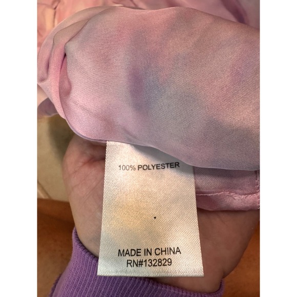 Superdown Pink Tie Dye Cowl Neck Satin Camisole Top XS Adjustable Straps - Picture 6 of 6